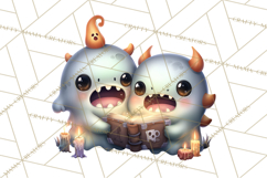 Haunted Book Nook Clipart Ghosts, Monsters &amp; Spooky Library Product Image 2
