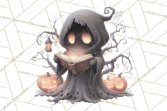 Haunted Book Nook Clipart Ghosts, Monsters &amp; Spooky Library Product Image 4