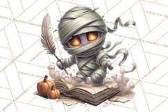 Haunted Book Nook Clipart Ghosts, Monsters &amp; Spooky Library Product Image 3