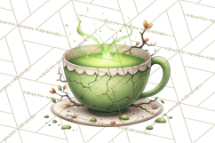 Haunted Book Nook Clipart Ghosts, Monsters &amp; Spooky Library Product Image 3