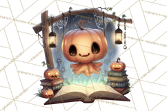 Haunted Book Nook Clipart Ghosts, Monsters &amp; Spooky Library Product Image 4