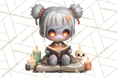 Haunted Book Nook Clipart Ghosts, Monsters &amp; Spooky Library Product Image 5