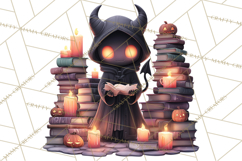 Haunted Book Nook Clipart Ghosts, Monsters &amp; Spooky Library Product Image 5
