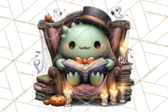 Haunted Book Nook Clipart Ghosts, Monsters &amp; Spooky Library Product Image 3