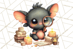 Haunted Book Nook Clipart Ghosts, Monsters &amp; Spooky Library Product Image 5