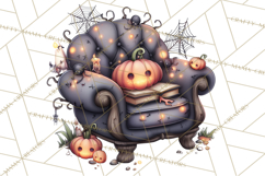 Haunted Book Nook Clipart Ghosts, Monsters &amp; Spooky Library Product Image 3