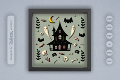 Haunted House Folk Art Layered Papercut Product Image 1