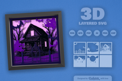 Haunted Cabin Layered Papercut 3D SVG Product Image 2