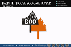 Haunted house boo cake topper SVG Product Image 3