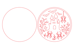 Haunted Castle laser cut SVG Product Image 2