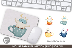 Mouse Pad Haunted Coffee Spirits Product Image 1