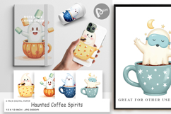 Digital Paper Haunted Coffee Spirits Product Image 1