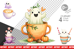 Haunted Coffee Spirits Clipart Product Image 1