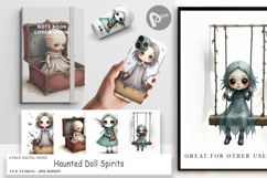 Digital Paper Haunted Doll Spirits Product Image 1