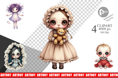 Haunted Doll Spirits Clipart Product Image 1