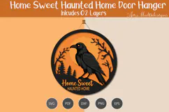 Raven Home Sweet Haunted Home Door Hanger Product Image 2