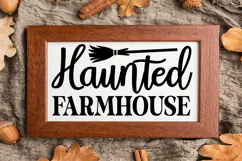 Haunted Farmhouse Sign SVG, Farmhouse Halloween Sign Product Image 3