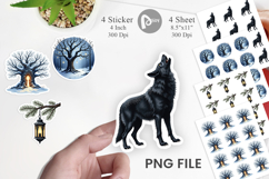 Haunted Forest Christmas Sticker Product Image 1