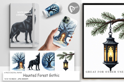 Haunted Forest Christmas Digital Paper Product Image 1