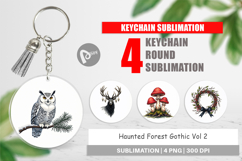 Haunted Forest Christmas Keychain Product Image 1