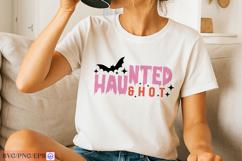 Haunted &amp; Hot Sassy Funny Halloween Quote SVG PNG Product Image 3