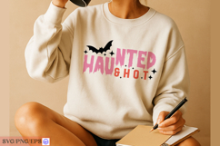Haunted &amp; Hot Sassy Funny Halloween Quote SVG PNG Product Image 4