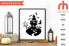 haunted house svg, halloween svg, halloween sign svg, halloween house svg, trick or treat svg, halloween shirt svg, spooky svg, fall svg, witch svg, halloween decor svg, haunted house vector, haunted house cut file, ghost house svg