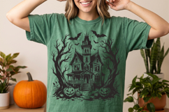 Haunted House Bat Halloween Png, Spooky Season Png Product Image 2