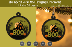Haunted House Boo Hanging Ornament Product Image 3