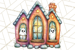 Haunted House Builder Clipart, Halloween Scene Creator PNG Product Image 3