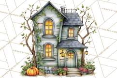 Haunted House Builder Clipart, Halloween Scene Creator PNG Product Image 3