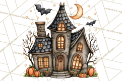 Haunted House Builder Clipart, Halloween Scene Creator PNG Product Image 4