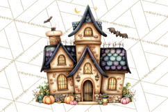 Haunted House Builder Clipart, Halloween Scene Creator PNG Product Image 5