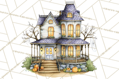 Haunted House Builder Clipart, Halloween Scene Creator PNG Product Image 3