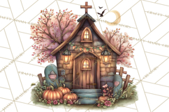 Haunted House Builder Clipart, Halloween Scene Creator PNG Product Image 5