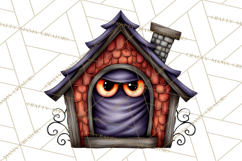 Haunted House Builder Clipart, Halloween Scene Creator PNG Product Image 2