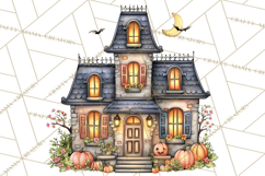Haunted House Builder Clipart, Halloween Scene Creator PNG Product Image 2