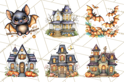 Haunted House Builder Clipart, Halloween Scene Creator PNG Product Image 2