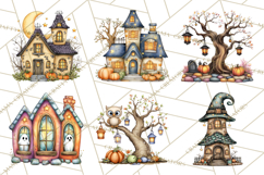 Haunted House Builder Clipart, Halloween Scene Creator PNG Product Image 3