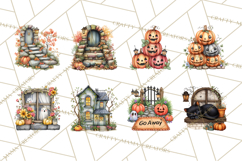 Haunted House Builder Clipart, Halloween Scene Creator PNG Product Image 4