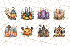 Haunted House Builder Clipart, Halloween Scene Creator PNG Product Image 5