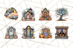 Haunted House Builder Clipart, Halloween Scene Creator PNG Product Image 7