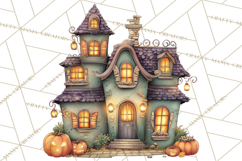 Haunted House Builder Clipart, Halloween Scene Creator PNG Product Image 3