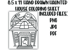 Haunted House Coloring Sheet - Halloween Coloring Sheet Product Image 1