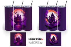 Haunted House Dark Forest | Tumbler Sublimation Wrap Product Image 2