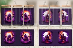 Haunted House Dark Forest Glass Can Wraps Product Image 3