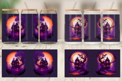 Haunted House Dark Forest Glass Can Wraps Product Image 5