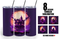 Haunted House Dark Forest | Tumbler Sublimation Wrap Product Image 1