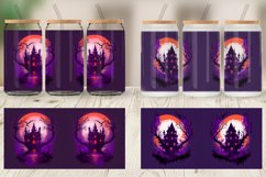 Haunted House Dark Forest Glass Can Wraps Product Image 6