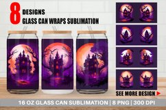 Haunted House Dark Forest Glass Can Wraps Product Image 1